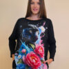 Tunika 44 Verdon - felpa/print 2 cifa - Leopard  Peonies