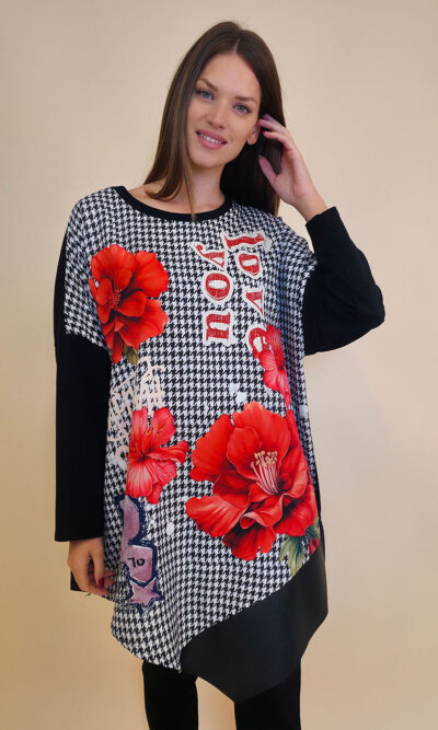 Tunika 40 Abie - felpa/ecco lajsna/print - Dog Tooth Love you