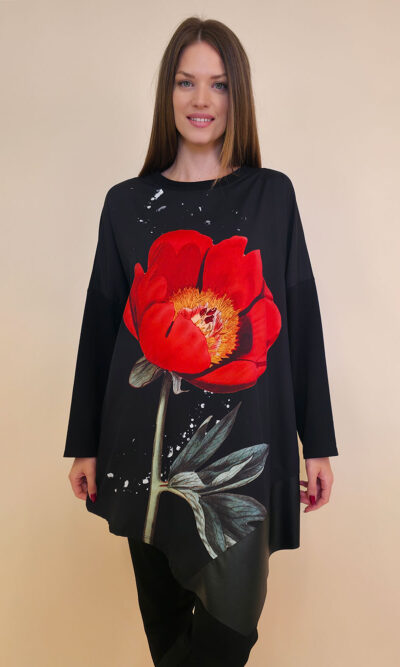 Tunika 40 Abie - felpa/ecco lajsna/print - Big Red Tulip