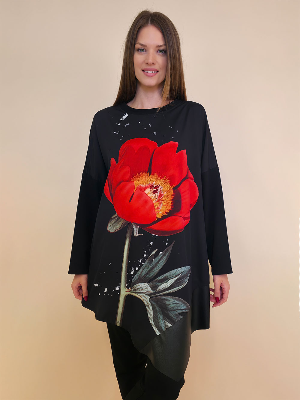 Tunika 40 Abie - felpa/ecco lajsna/print - Big Red Tulip