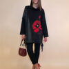Tunika 48 Black Wings - felpa/ecco leather/print - Poppies Red