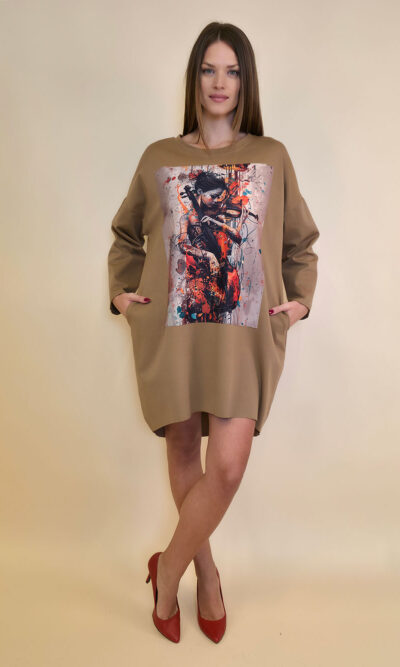 Haljina 44 Tigre PR - camel - Violine & Chello
