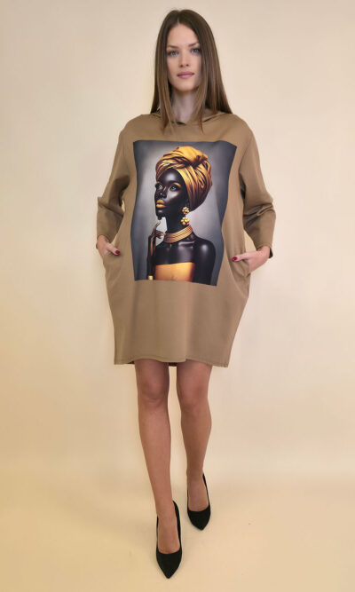 Haljina 52 El Hood PR - camel - Golden Turban
