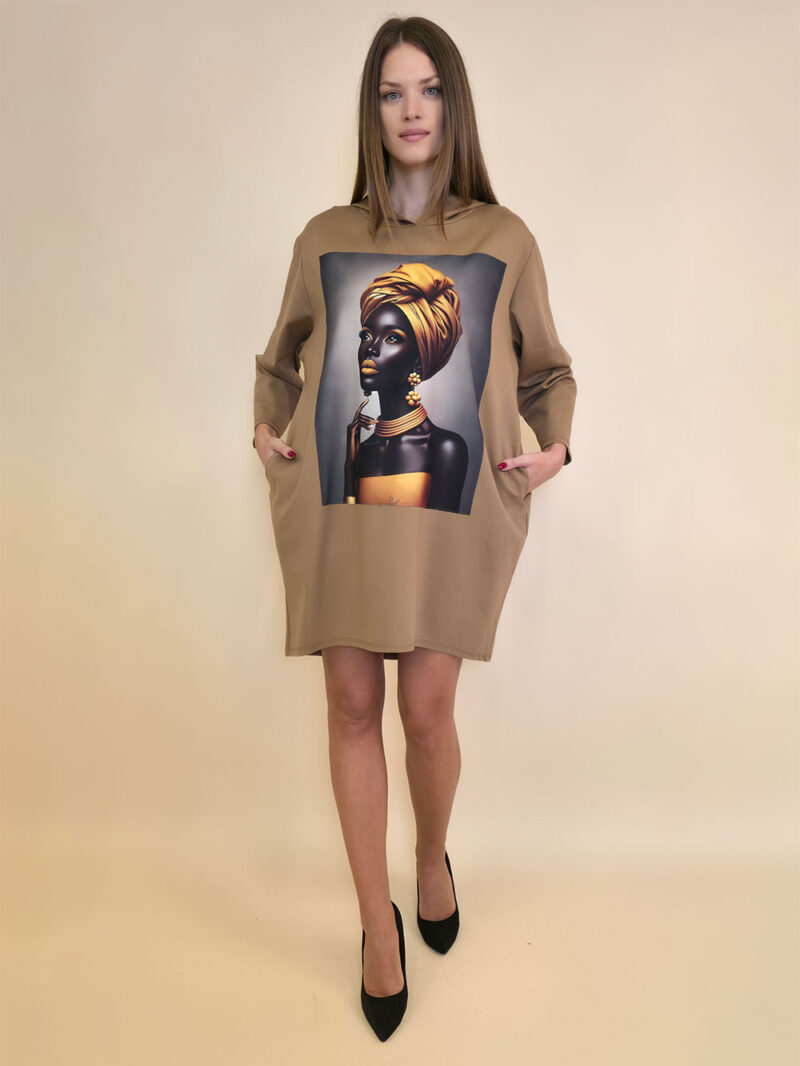 Haljina 52 El Hood PR - camel - Golden Turban