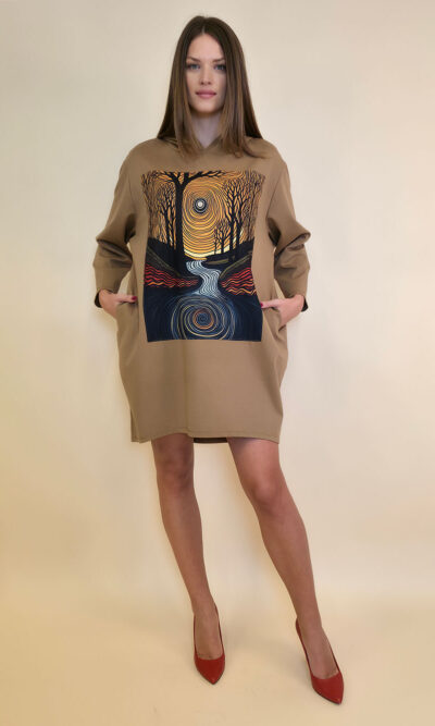 Haljina 52 El Hood PR - camel - Full Moon