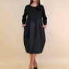 Haljina+cvijet 72 Nemaha - jersey UN+jersey stripes - black/black