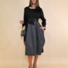 Haljina+cvijet 72 Nemaha - jersey UN+jersey stripes - black/grey