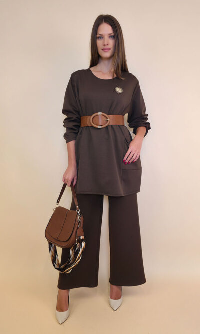 Tunika+broš 32 Atoka - vis jersey UN - brown