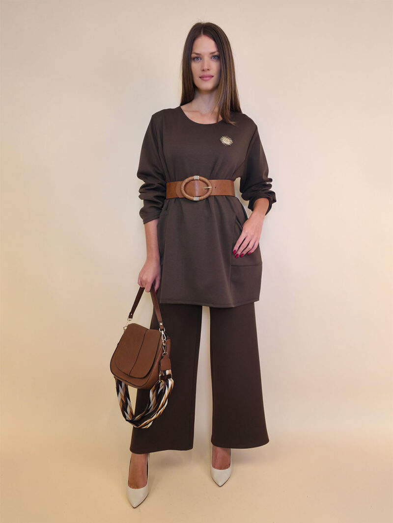 Tunika+broš 32 Atoka - vis jersey UN - brown