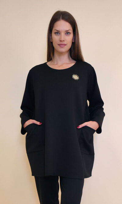 Tunika+broš 32 Atoka - vis jersey UN - black