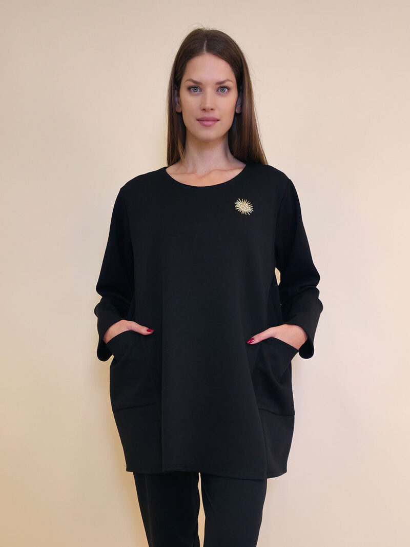 Tunika+broš 32 Atoka - vis jersey UN - black