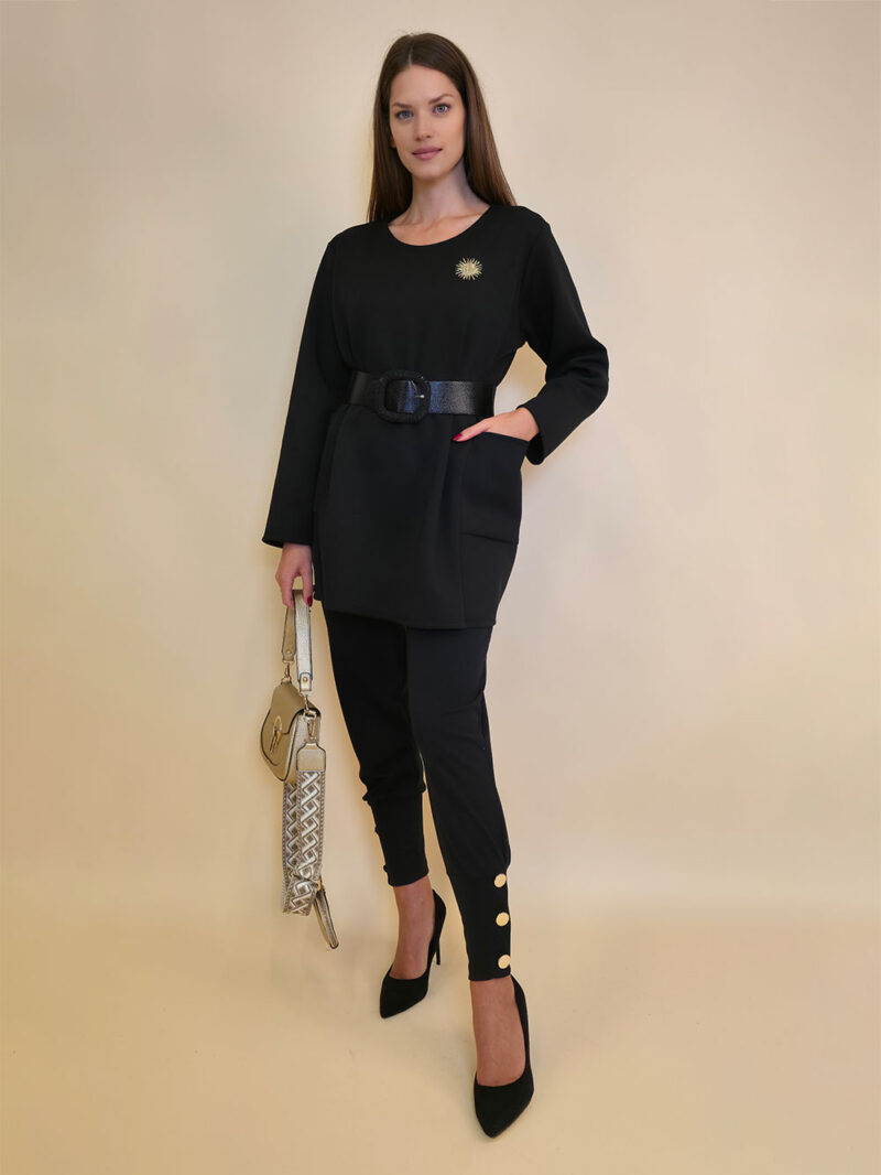 Tunika+broš 32 Atoka - vis jersey UN - black