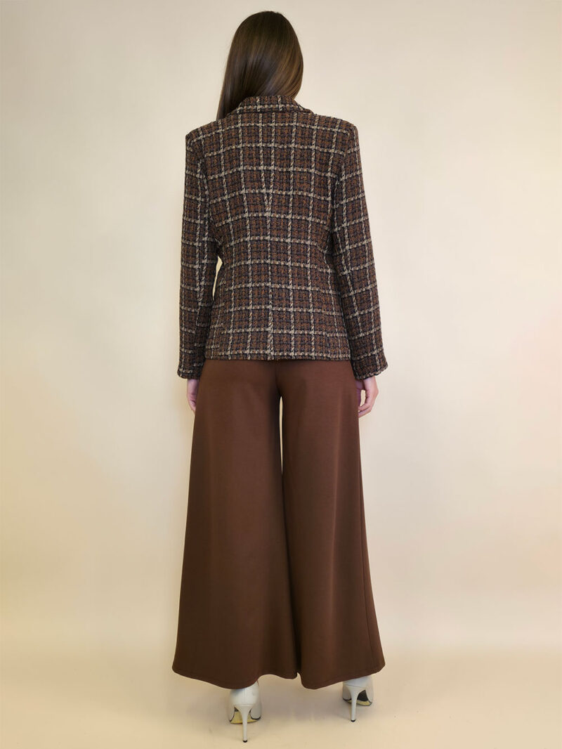 Sako 72 Clemson - cotton boucle karo - brown/beige