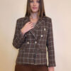 Sako 72 Clemson - cotton boucle karo - brown/beige