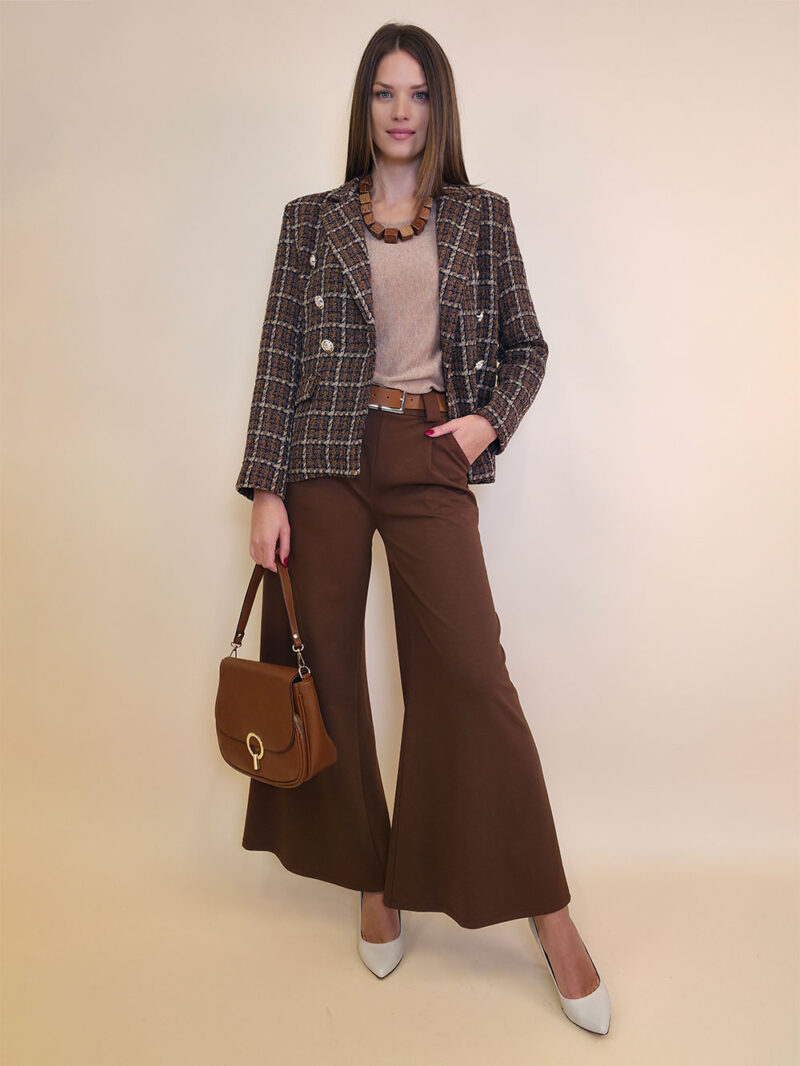 Sako 72 Clemson - cotton boucle karo - brown/beige