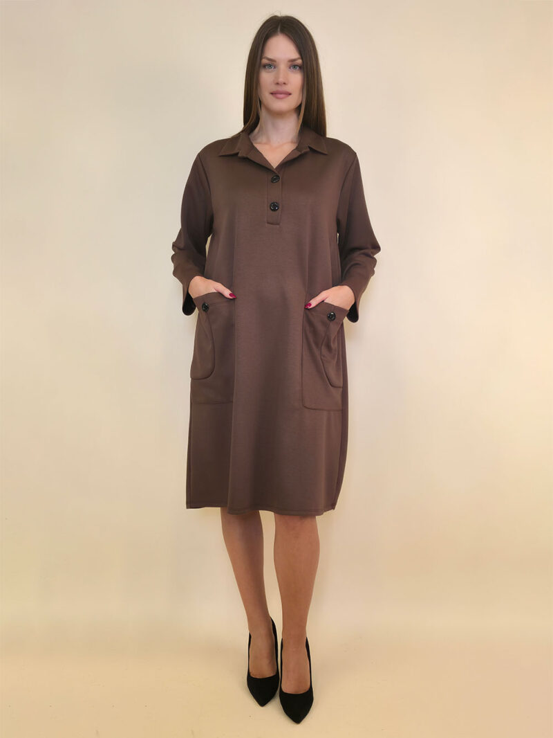 Haljina 52 La Vergne - jersey UN - brown