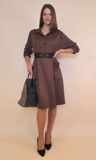 Haljina 52 La Vergne - jersey UN - brown