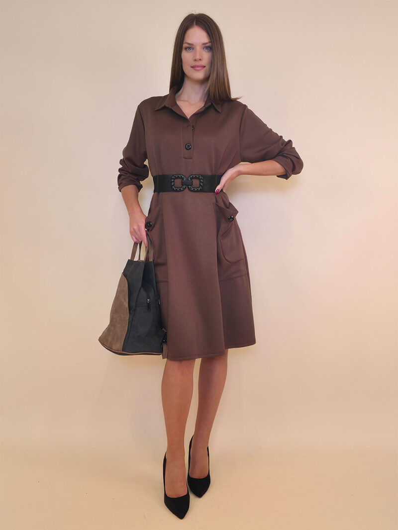 Haljina 52 La Vergne - jersey UN - brown