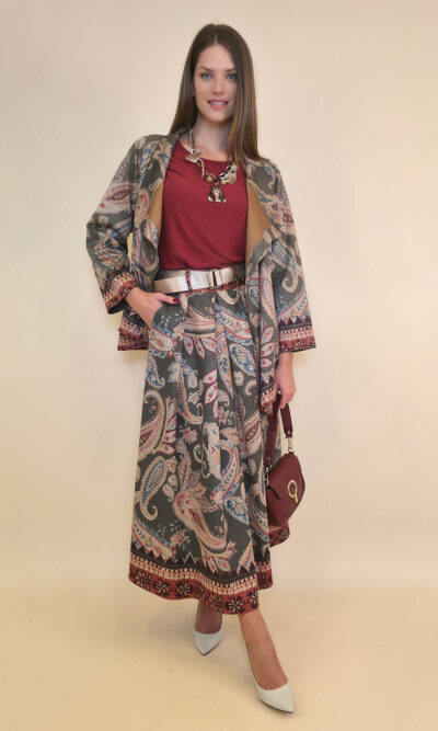 Suknja 52 Foster - suede print - Kashmir Green
