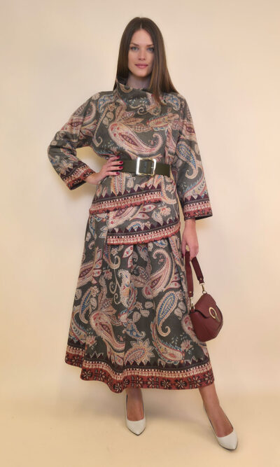 Suknja 52 Foster - suede print - Kashmir Green