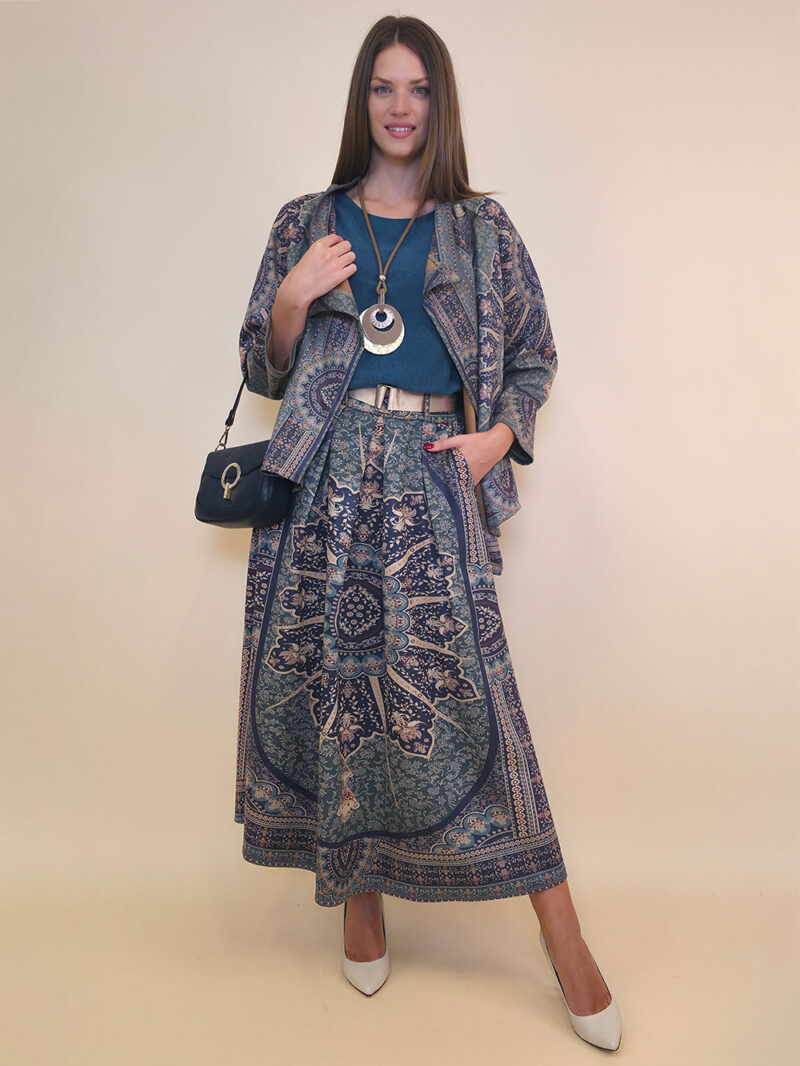 Suknja 52 Foster - suede print - Ornaments Ottanio
