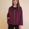 Jakna 48 Quinby - jersey UN cif/hood - burgundy