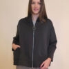 Jakna 48 Quinby - jersey UN cif/hood - brown