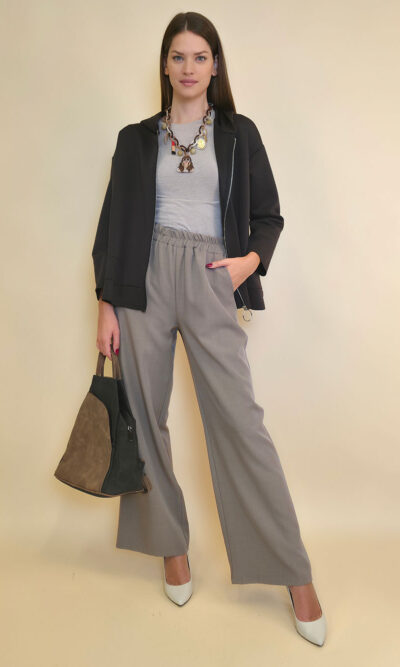 Jakna 48 Quinby - jersey UN cif/hood - brown
