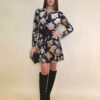 Haljina 42 Ruby - mini velvet print - floral