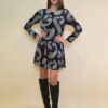 Haljina 42 Ruby - mini velvet print - kashmir