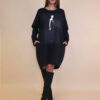 Haljina 44 Tigre PR - black - Odmotane pruge