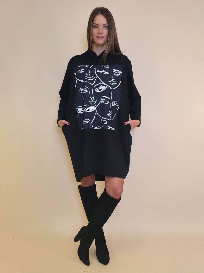 Haljina 52 El Hood PR - black - Faces Black
