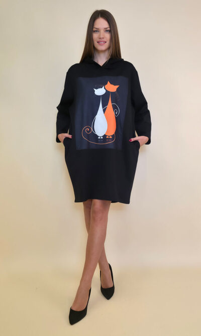 Haljina 52 El Hood PR - black - Cats in Love