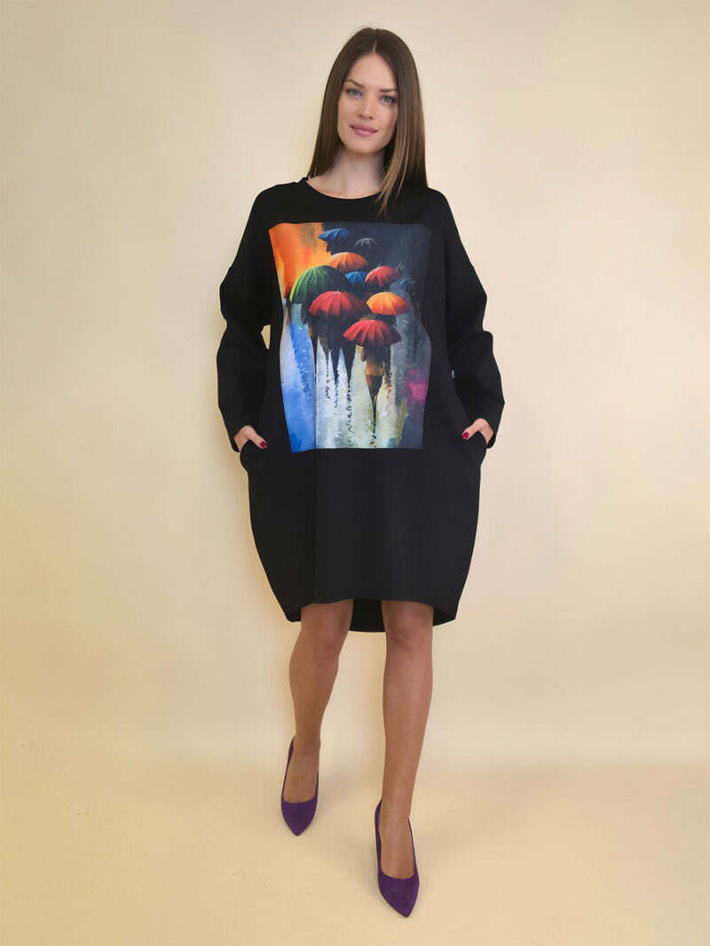 Haljina 44 Tigre PR - black - Rain