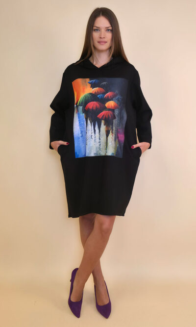 Haljina 52 El Hood PR - black - Rain