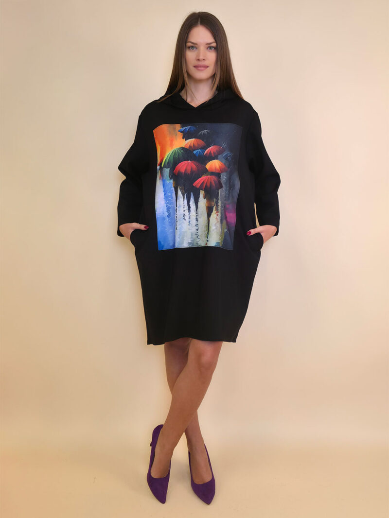 Haljina 52 El Hood PR - black - Rain