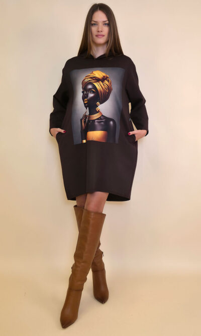 Haljina 52 El Hood PR - coffee - Golden Turban