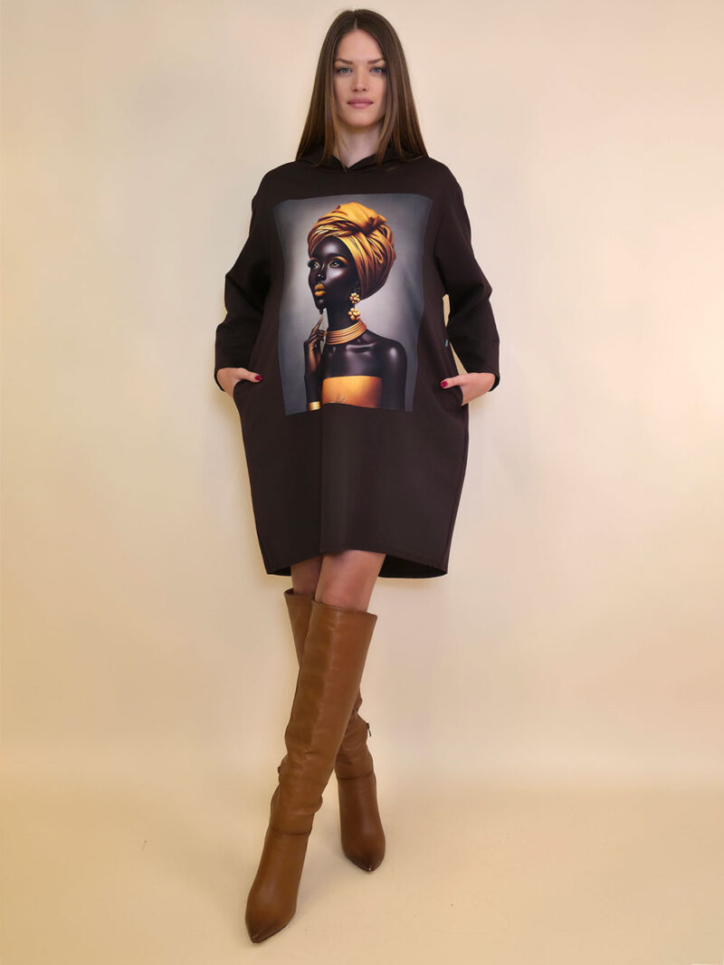 Haljina 52 El Hood PR - coffee - Golden Turban