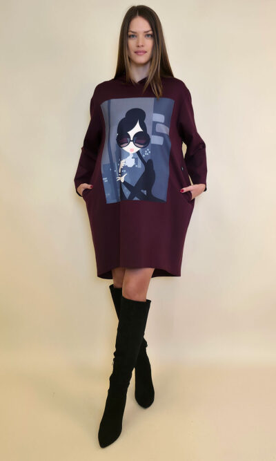Haljina 52 El Hood PR - burgundy - Coffee&City