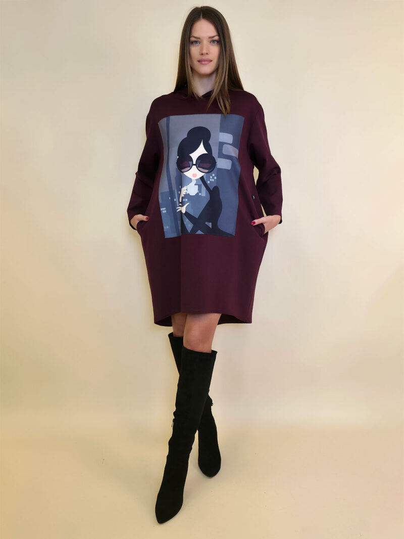 Haljina 52 El Hood PR - burgundy - Coffee&City