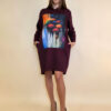Haljina 52 El Hood PR - burgundy - Rain