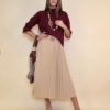 Suknja 32 Winona -  scuba UN plisse - beige