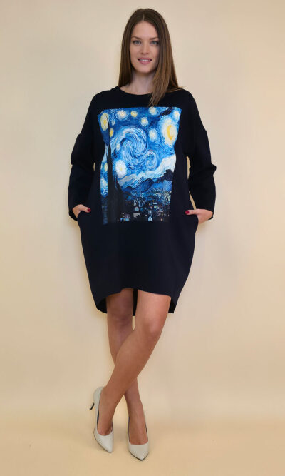 Haljina 44 Tigre PR - navy - Van Gogh
