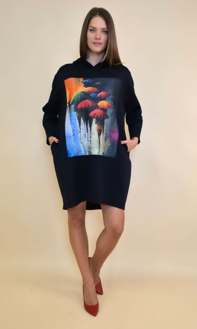 Haljina 52 El Hood PR - navy - Rain