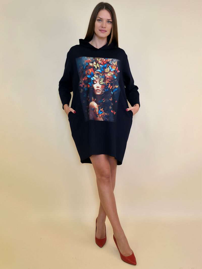 Haljina 52 El Hood PR - navy - Leptiri u kosi