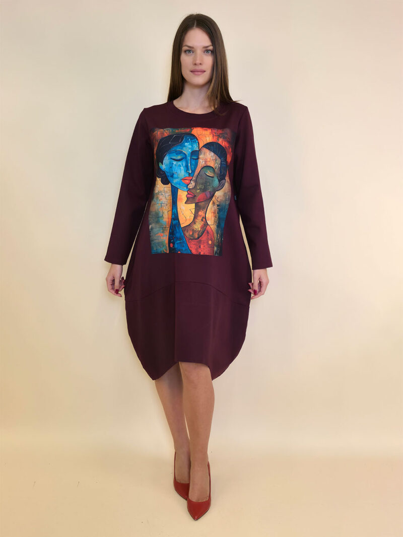 Haljina 48 YoYo PR - burgundy - Ljubavni par