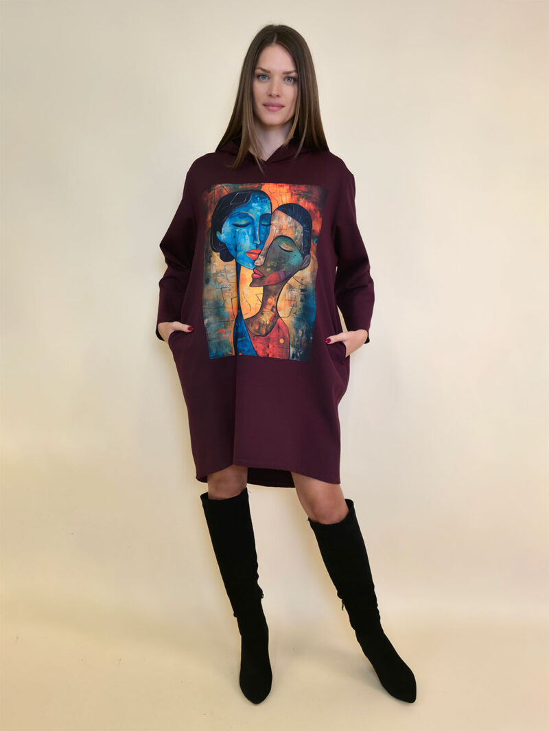Haljina 52 El Hood PR - burgundy - Ljubavni par