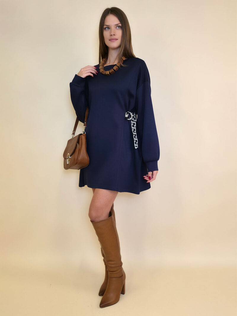 Haljina 48 Vonore - mini jersey UN - navy