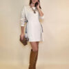 Haljina 48 Vonore - mini jersey UN - beige