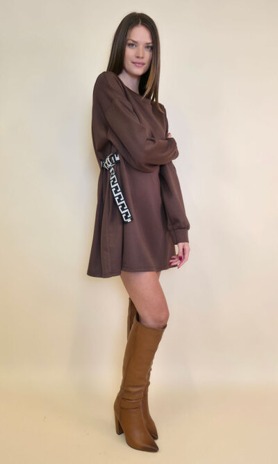 Haljina 48 Vonore - mini jersey UN - brown
